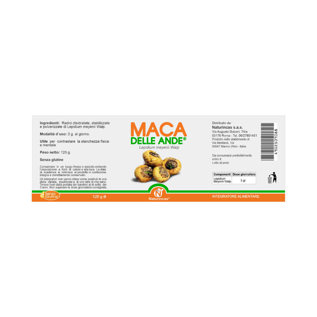 Maca delle Ande - 120 Gr in Polvere